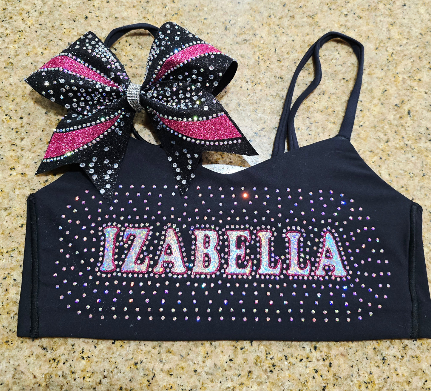 Rhinestone sports Bra