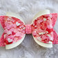 Pink hearts layered