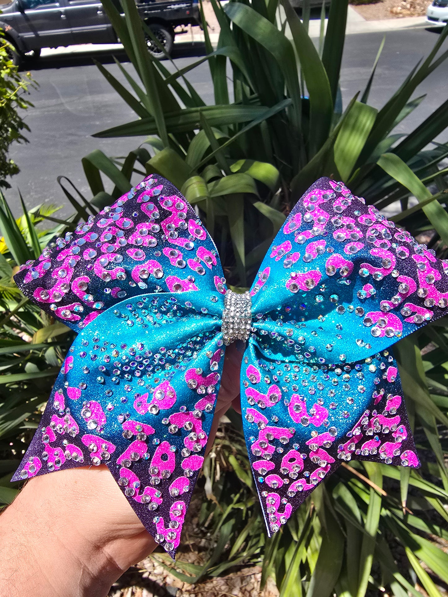 Cheetah Cheer Bow