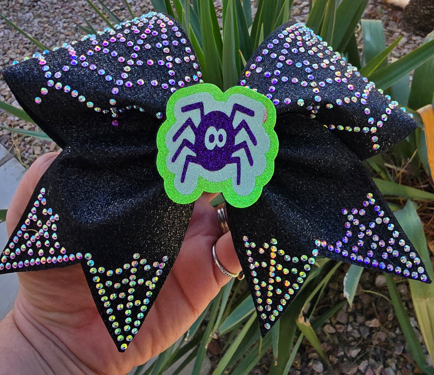 Spider Web Cheer bow